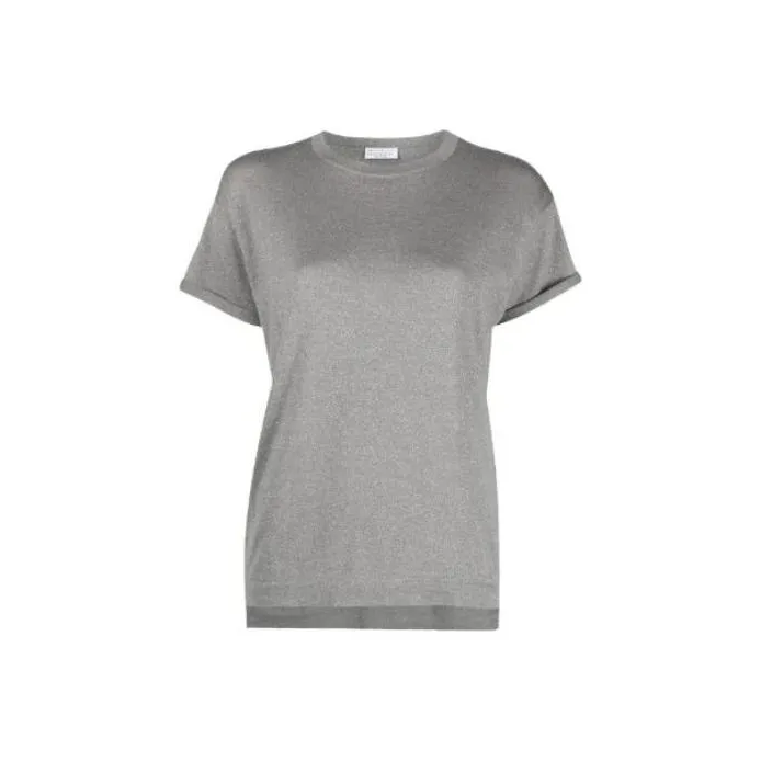 Brunello Cucinelli Glitter-embellished Knitted Top-0