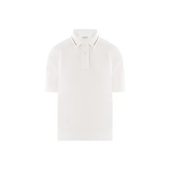 Brunello Cucinelli Monili Embellished Straight Hem Polo Shirt