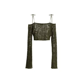 GCDS Monogram Cropped Knit Sweater