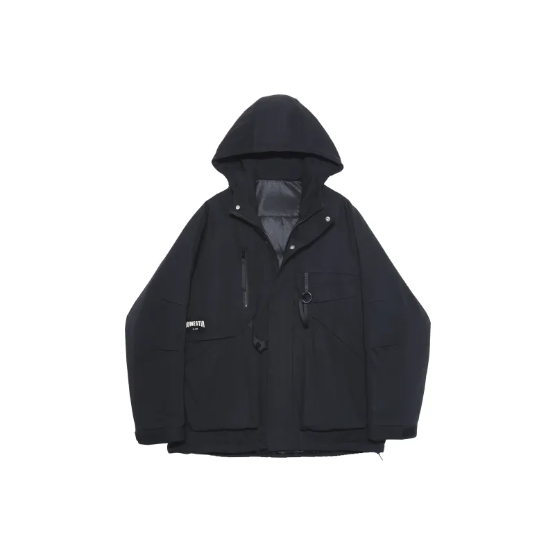 Tryforlove Autumn And Winter Season Jackets Coats Unisex Ecru Black-2