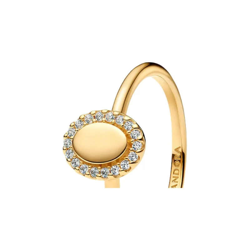 Pandora 925 Sterling Silver Rings Women's Gold-2