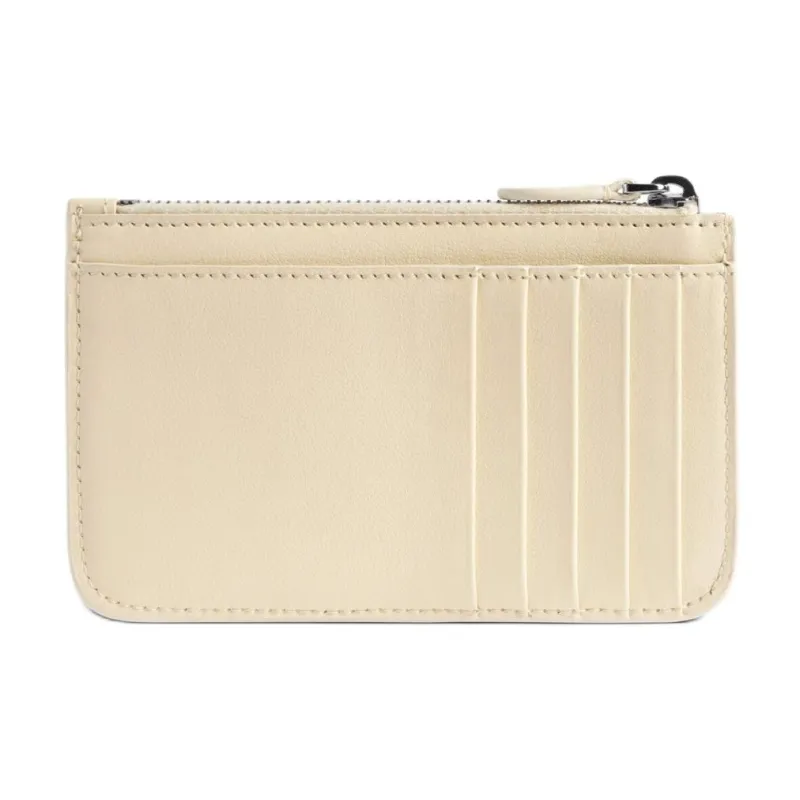 Balenciaga Cash Calfskin Card Holder Women's Beige-1