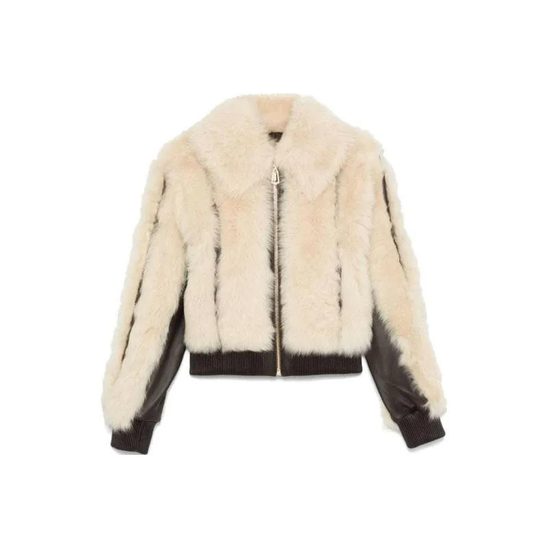 Zimmermann Illustration Shearling Jacket-0
