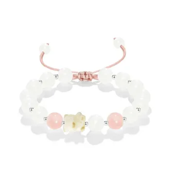 Blooming Petals White Jade Bodhi Bracelets Unisex