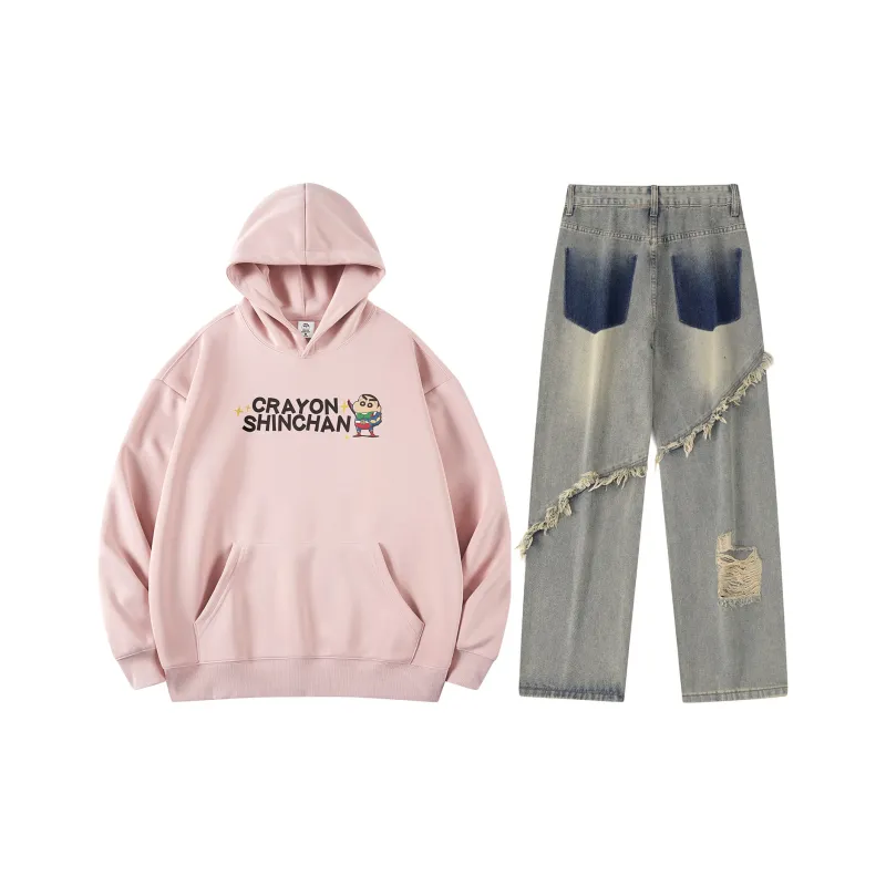Crayon Shinchan Sweatshirt Set Unisex-18