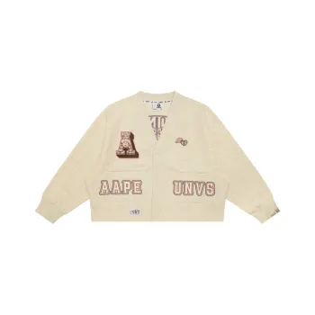 Aape Moonface Logo Cropped Cardigan