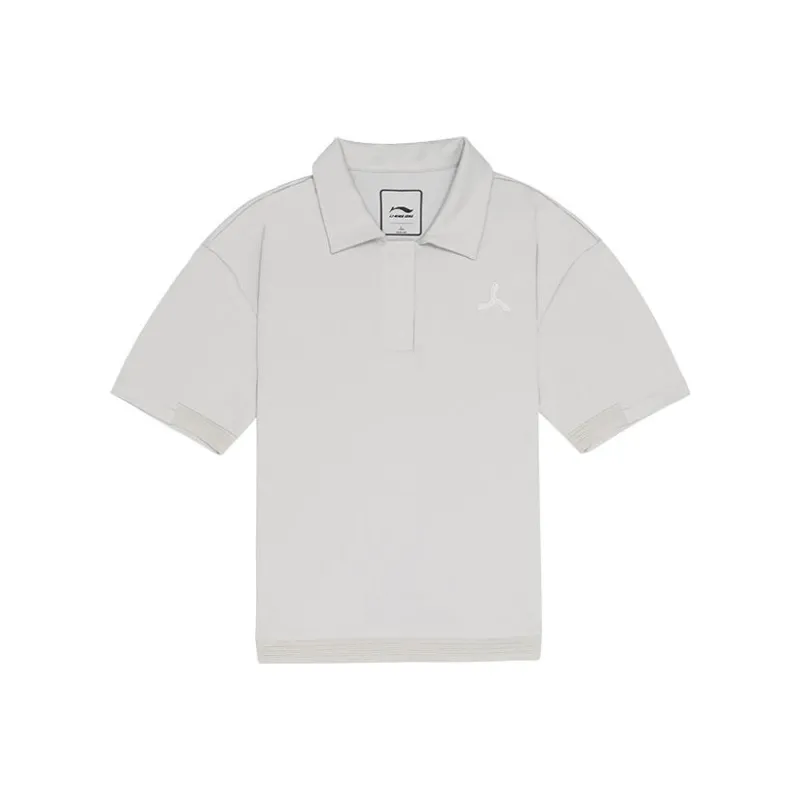 LI NING 1990 Advanced Sports Series Polo Shirts Women's Ecru-0