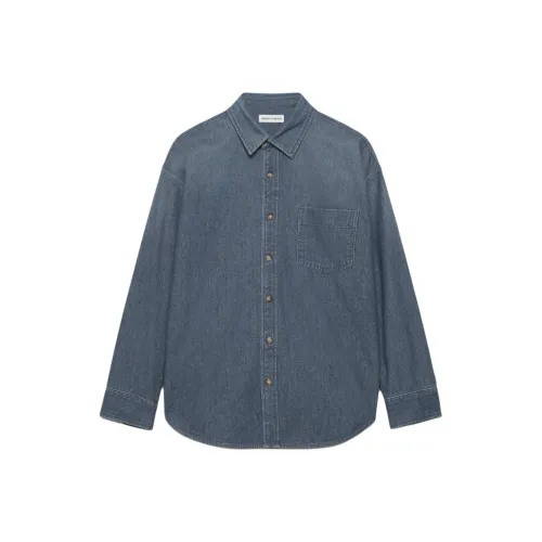 ARITZIA Denim Forum The '80s Comfy Denim Shirt Shirt Women's Dark Bleu/Dark Blue