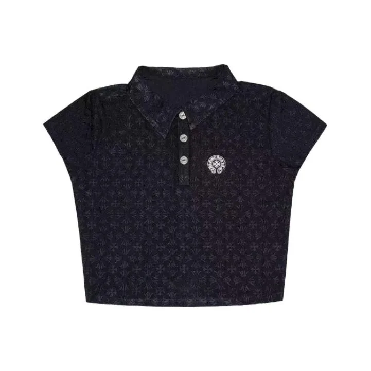 Chrome Hearts Polo Shirts Women's Black-0