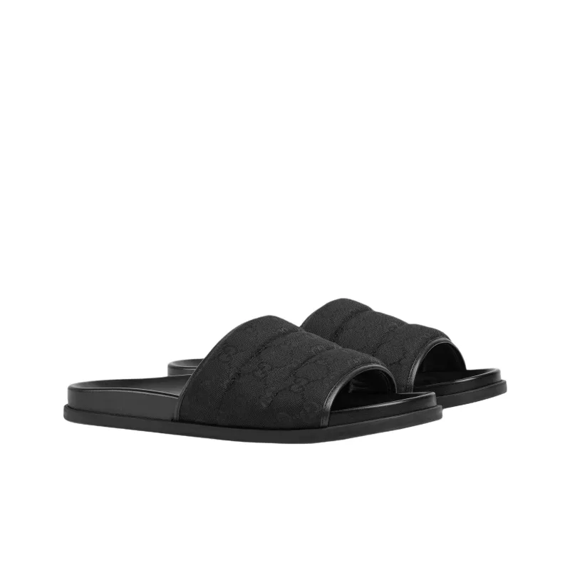 GUCCI Slide Slippers Men's Black-2