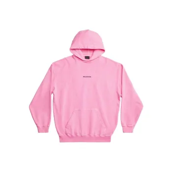 Balenciaga Sweatshirt Loose Fit Women's Neon Pink