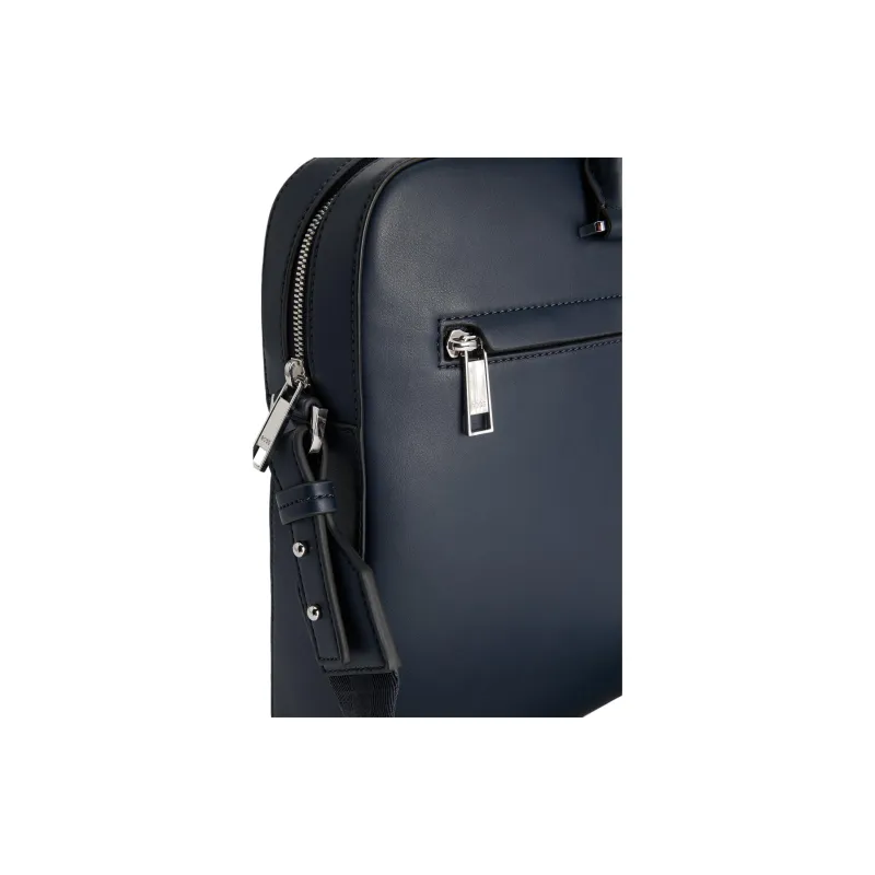 HUGO BOSS Artificial Leather Handbag Briefcase Unisex Dark Blue-4
