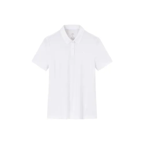 Anta Variety Training Collection Polo Shirt Women's Snowflake White
