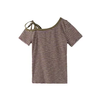 KEAB T Shirt Women's Purple Stripes