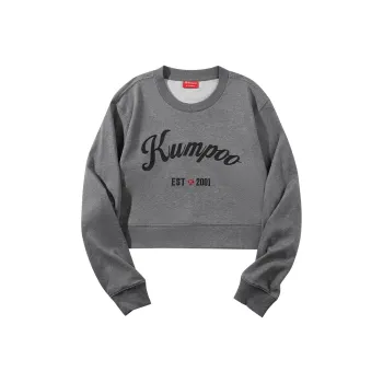 KUMPOO American Sweatshirt Women's Medium Heather Gray