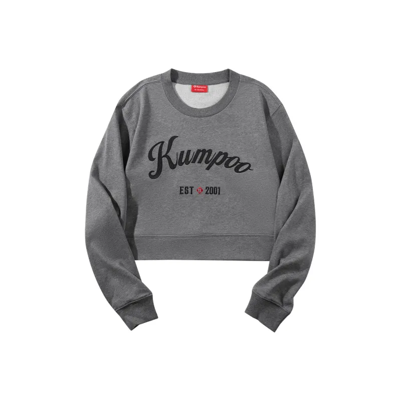 KUMPOO American Sweatshirt Women's Medium Heather Gray-0