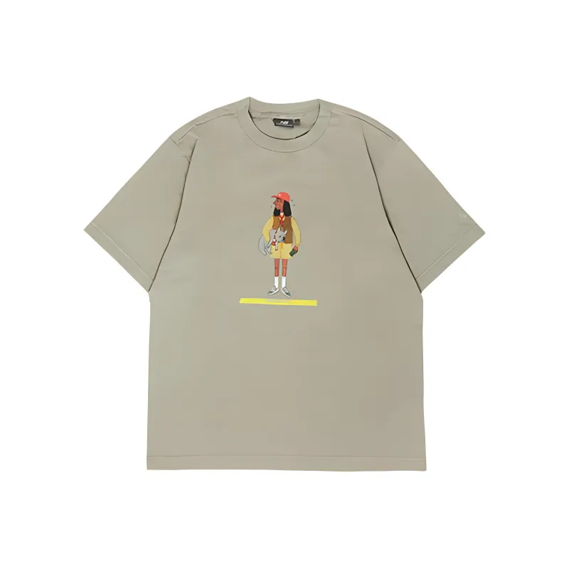 New Balance x Slowboy Drop Shoulder Sleeve T Shirt Women's Khaki-0