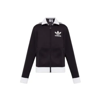 Adidas Originals Logo Printed Zip-Up Sweatshirt