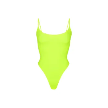 SKIMS FITS EVERYBODY CAMI BODYSUIT Bodysuits Women's Green Highlighter/Green Neon Pen