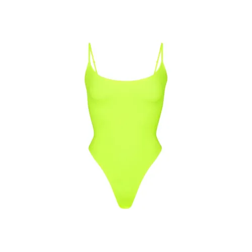 SKIMS FITS EVERYBODY CAMI BODYSUIT Bodysuits Women's Green Highlighter/Green Neon Pen
