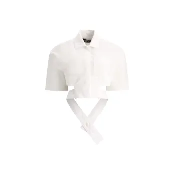 Jacquemus Bari Cropped Shirt 'White'