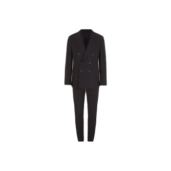 GIORGIO ARMANI Linea Napoli Double breasted Virgin Wool Twill Dress