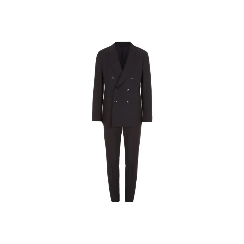 GIORGIO ARMANI Linea Napoli Double breasted Virgin Wool Twill Dress-0