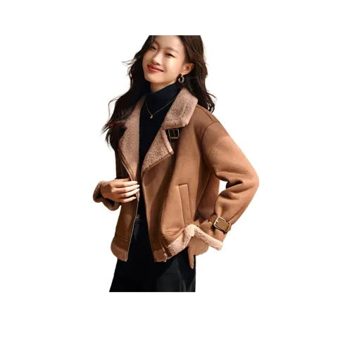 Mo Han Yi Mei Jackets & Coats Women's Camel