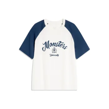 LiNing x DISHINIGUAISHOUDAXUELIANMING T Shirt Women's Ivory/Dark Simple Blue