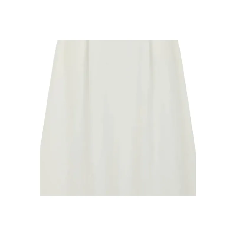 PAROSH Casual Long Skirt Women's White-4