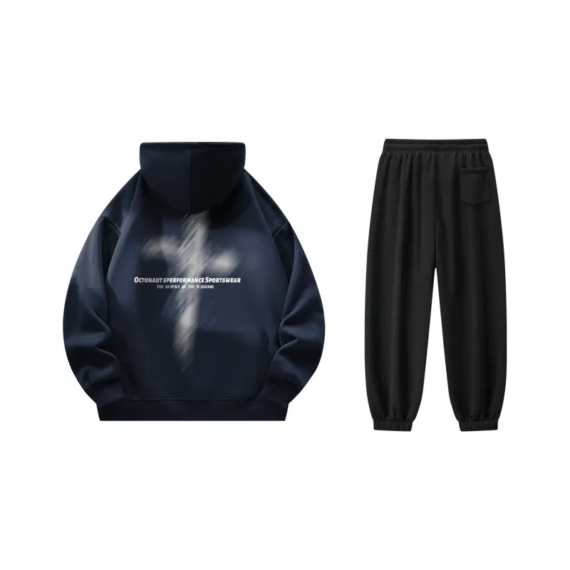 Small Columns Under The Sea Sweatshirt Set Unisex-4