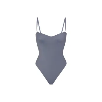 SKIMS Contour Llft Stralght Neck Bodysult Bodysuits Women's STEEL BLUE/Steel Blue