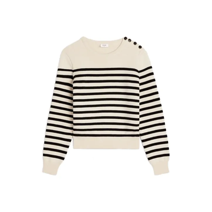 CELINE Striped Knitted Jumper-0