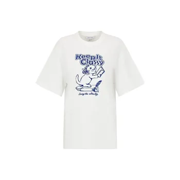 URBAN REVIVO T-Shirt Women's Raw White