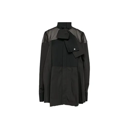 Sacai Attached detail Sheer panels Shirt