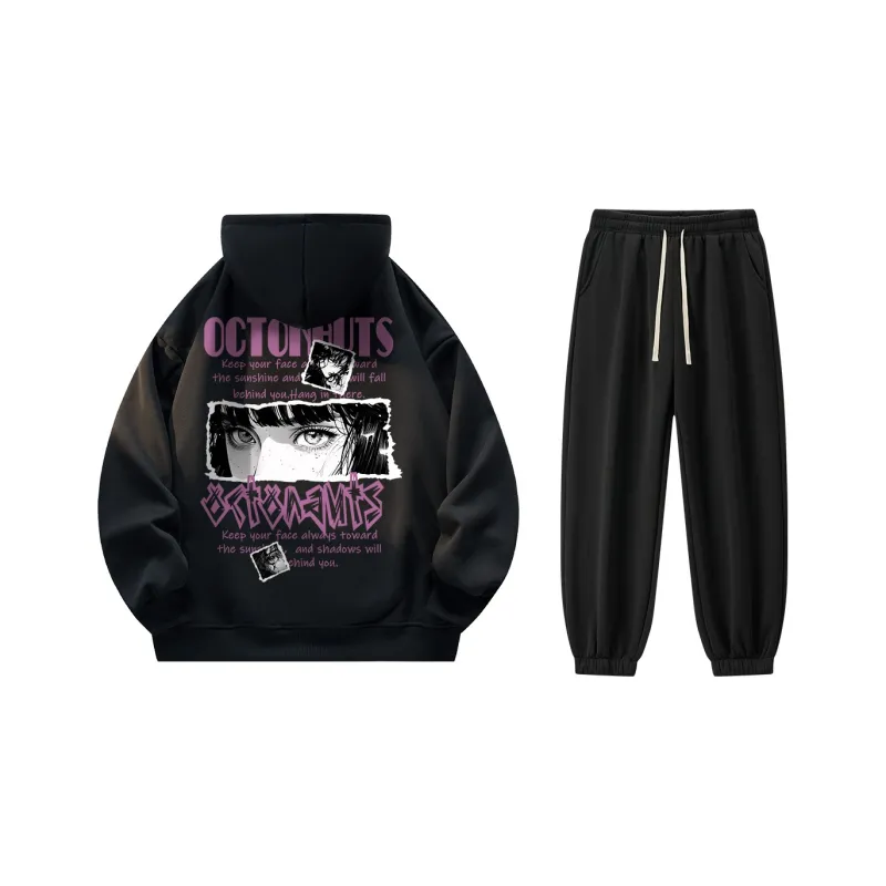 Small Columns Under The Sea Sweatshirt Set Unisex-6