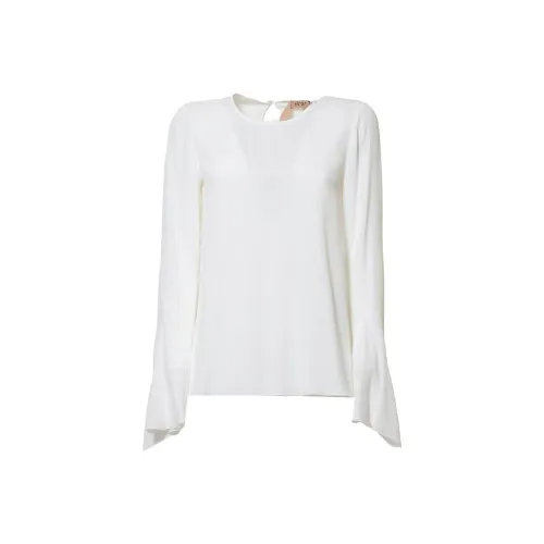 N°21 Flared Cuff Crewneck Blouse
