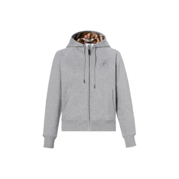 Burberry Logo embroidered Zip up Hoodie Women's