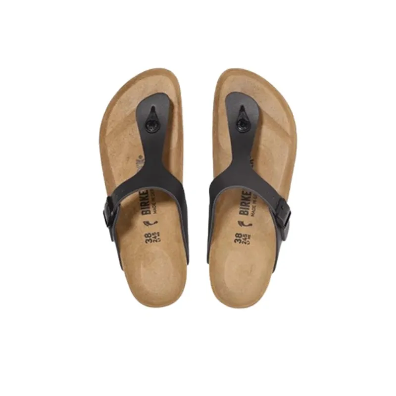Birkenstock Gizeh EVA Abrasion Resistant Flip Flops Unisex Black Regular Loose Fit-3
