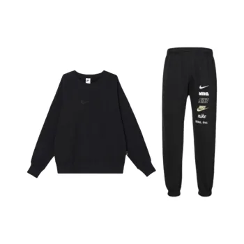 Nike Sweatshirt Set Unisex Black