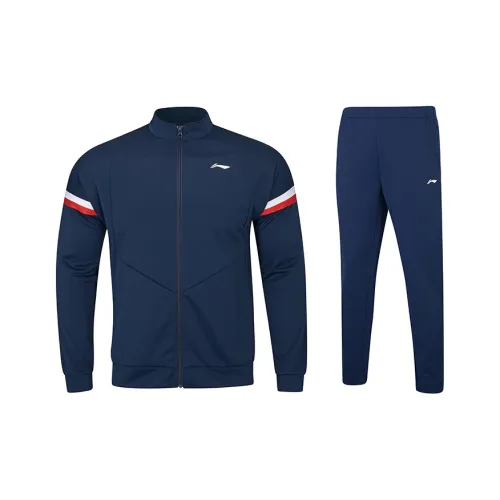 LiNing Badminton Series Sweatshirt Set Men's Dark Blue