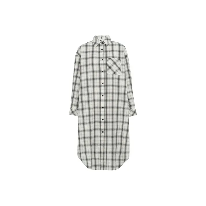 MEIYANG Shirt Women's Black White Plaid-0