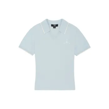 LI NING 1990 LADY L Series Polo Shirts Women's Light Umbilical Blue