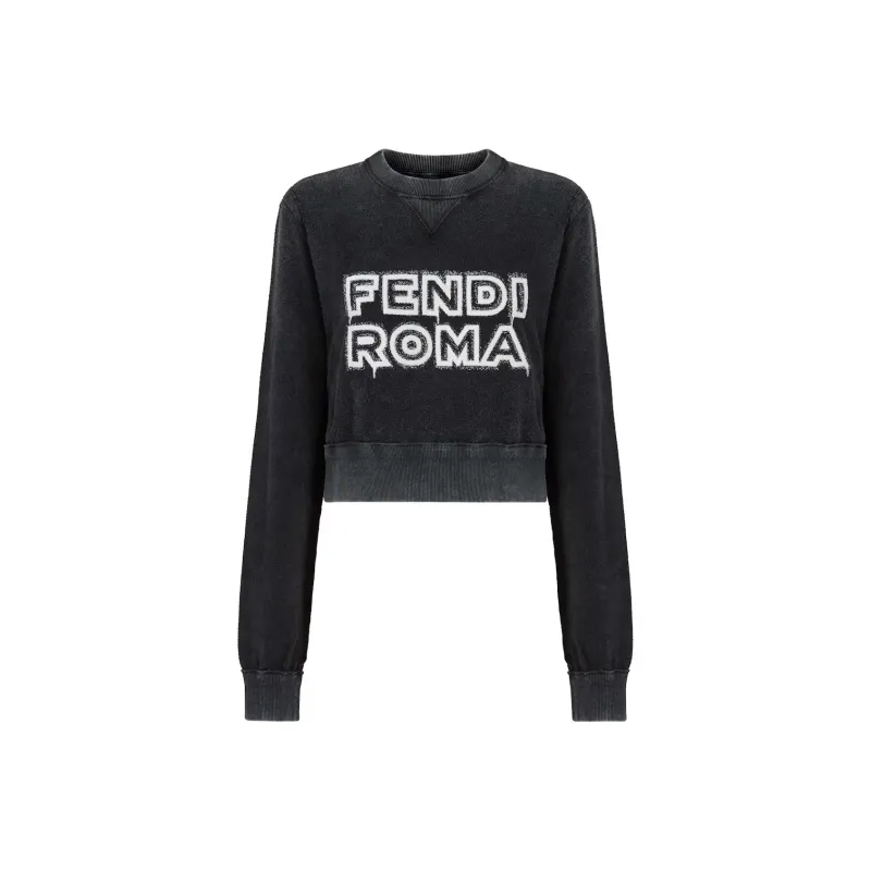 FENDI SS23 Sweatshirt Women's Black-0