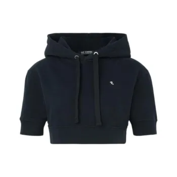 RAF SIMONS Drawstring Cropped Hoodie