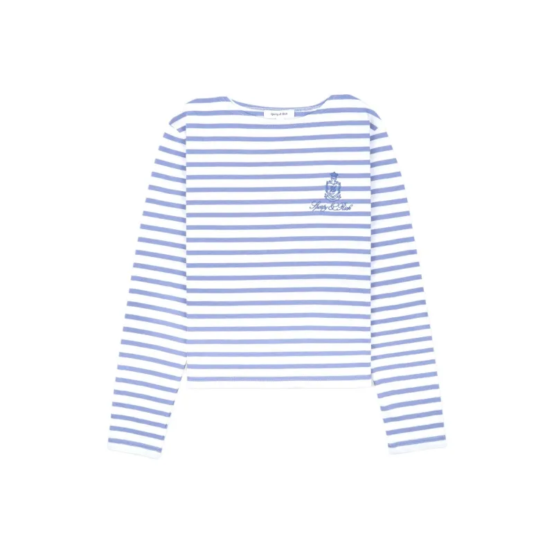 SPORTY & RICH Breton Striped Long sleeve Top-0