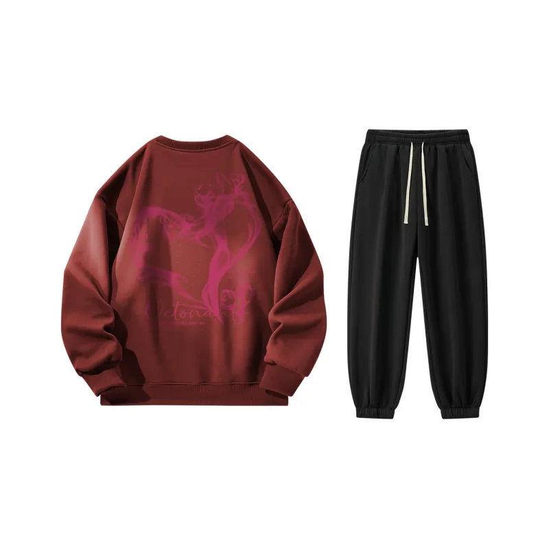 Small Columns Under The Sea Sweatshirt Set Unisex-22