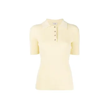 NANUSHKA Ribbed knit Polo Shirt
