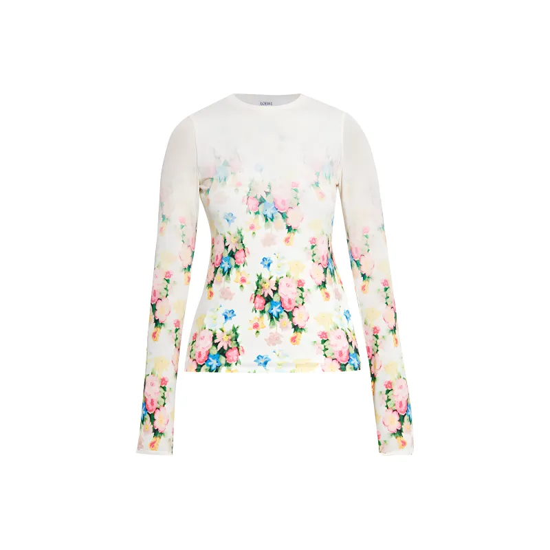 LOEWE Floral Printed Long Sleeved Top-0