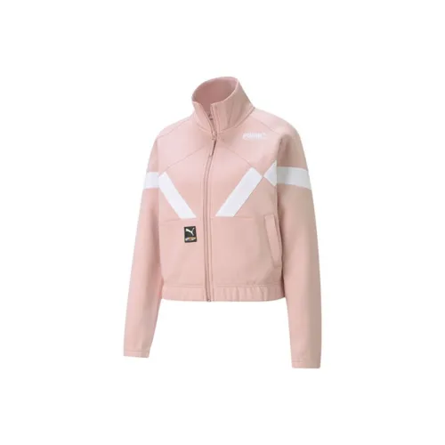 PUMA Vintage Stand Collar Versatile Jacket Women's Pink